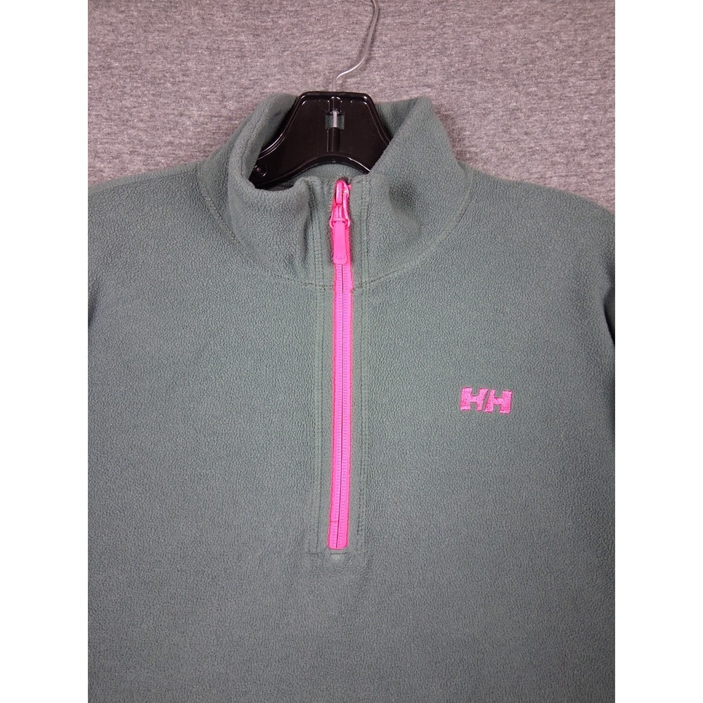 Helly Hansen Adult Jacket L Green Fleece 1/4‎ Zip Pullover Gorp Hiking Camping